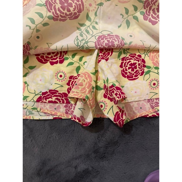 Duck Head Skort/Skirt Green With Rose Design With Side Zip Size 9 - Picture 3 of 4
